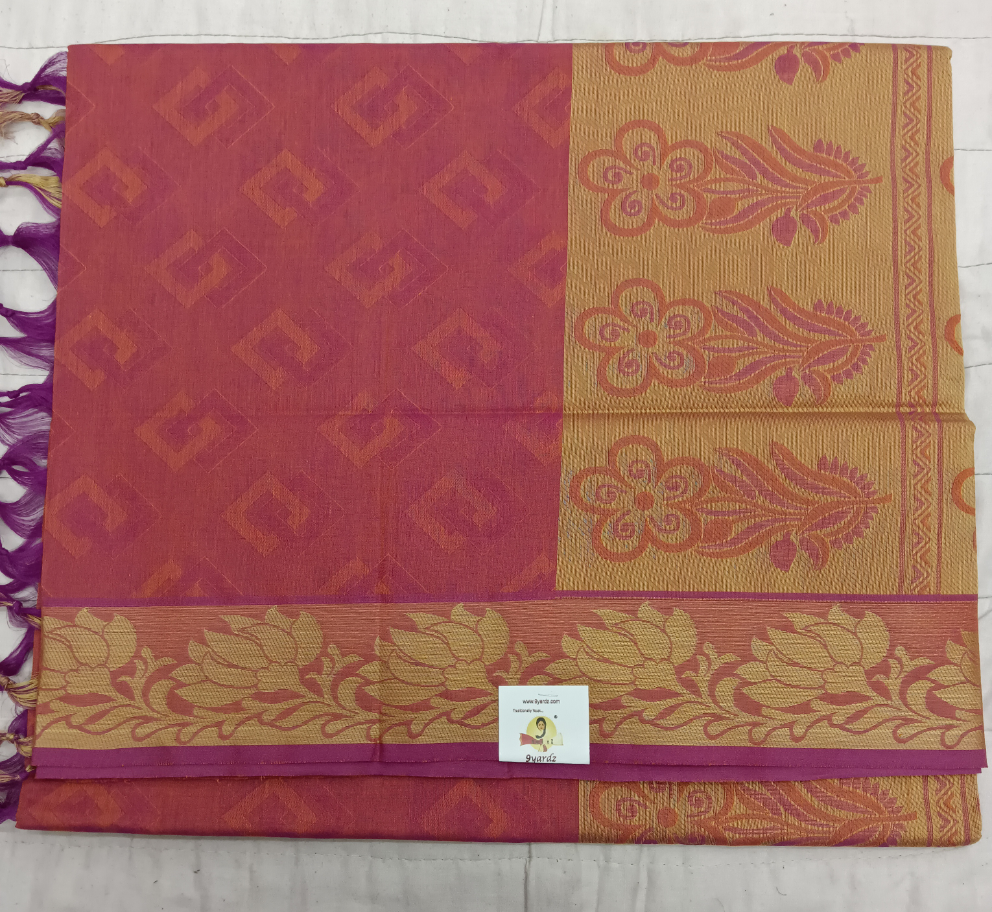 Rich Cotton Embossed sarees