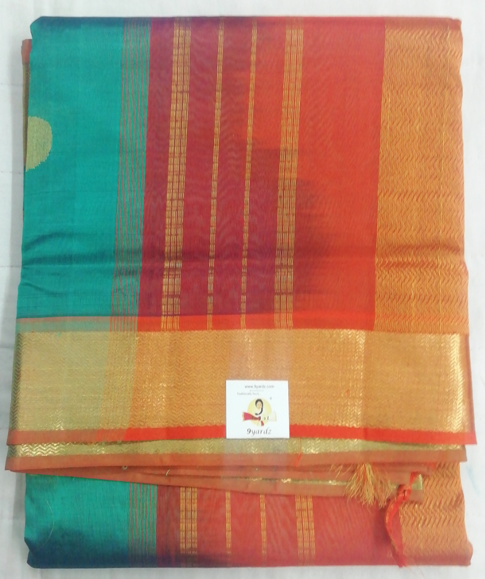 Pure silk cotton with butta -10 yards madisar