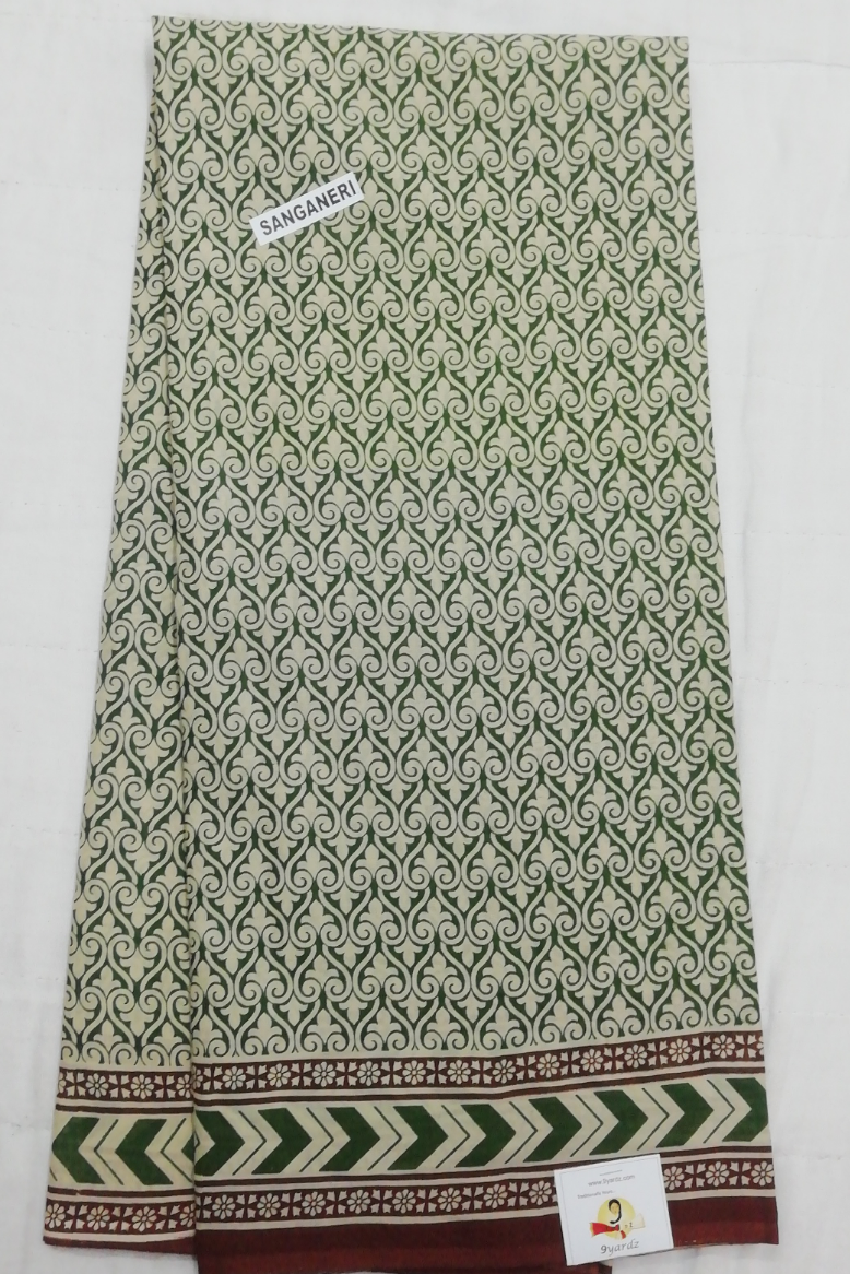 Sanganeri  cotton 6 yards