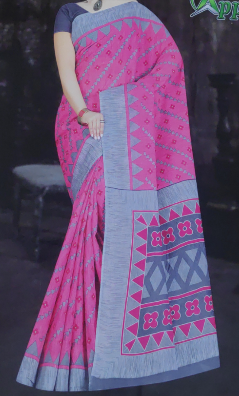 Cotton printed saree