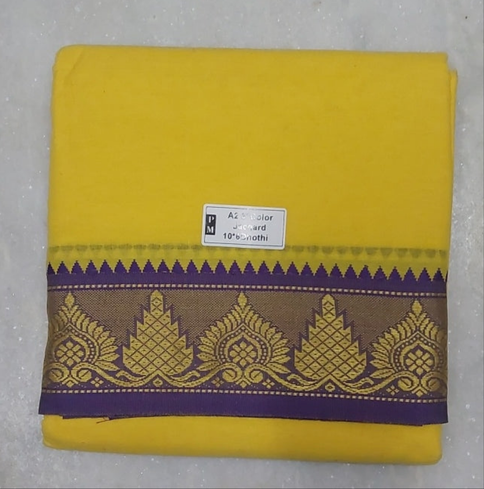 Nagari Cotton Colour Dhothi 10*6