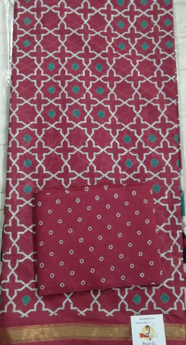 Chanderi cotton 6 yards