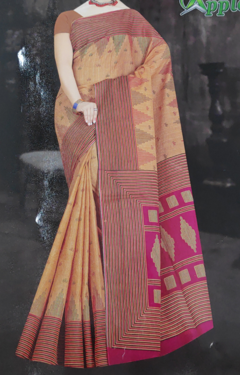Cotton printed saree