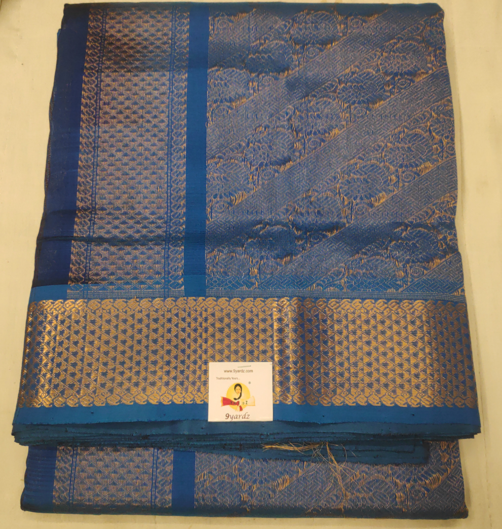 Pure silk cotton- Reverse Pallu- Semi Korvai