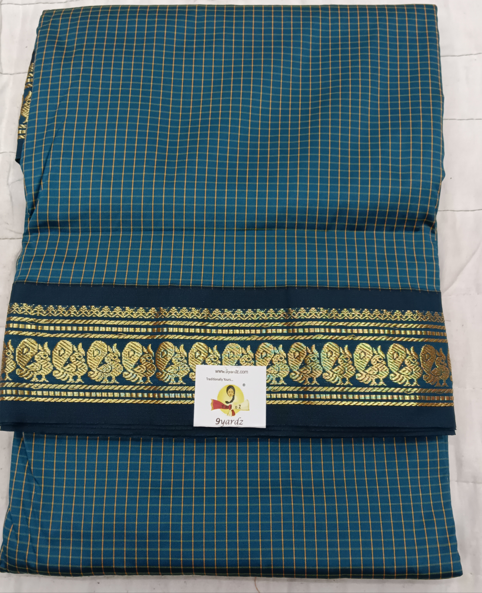 Poly silk 9.5yards checked madisar