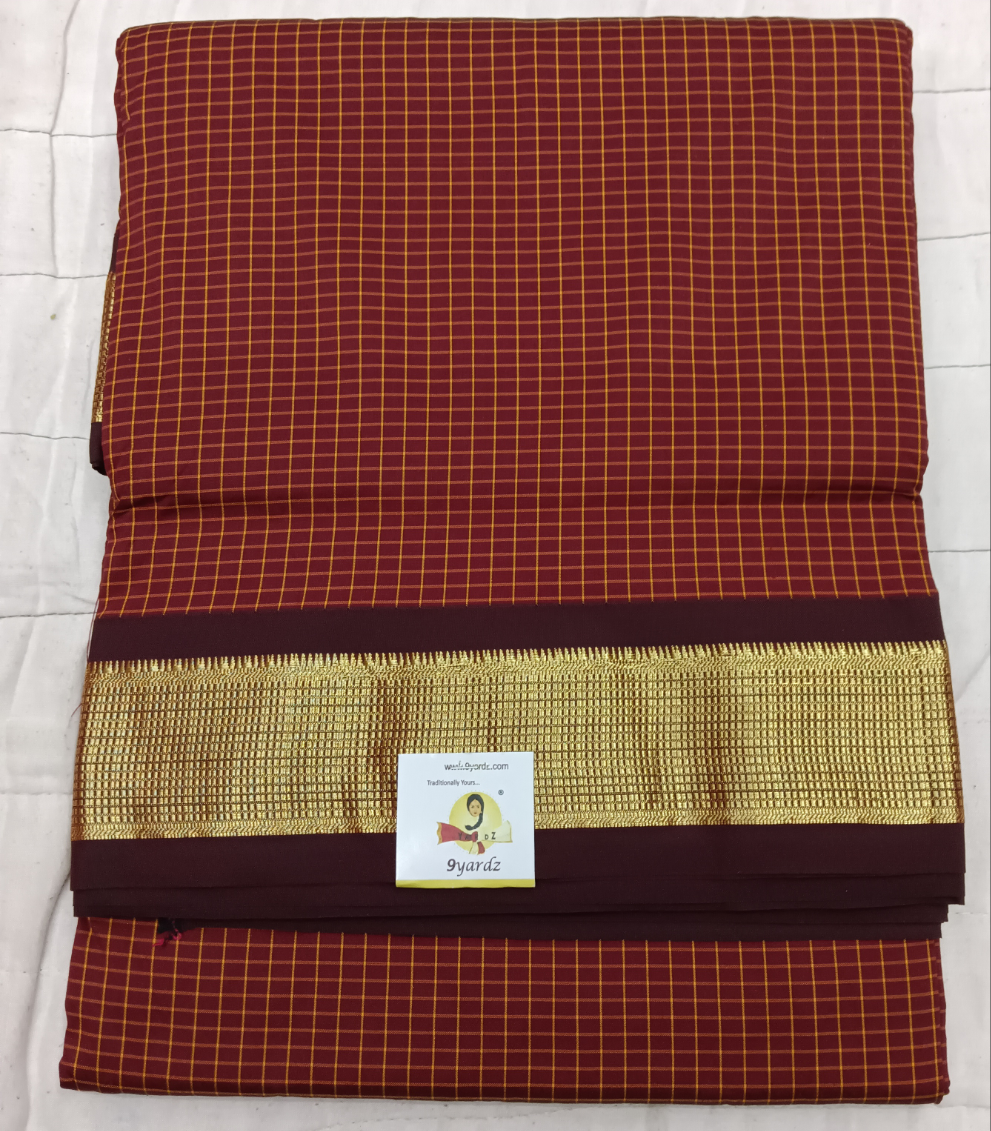Poly silk 9.5yards checked madisar