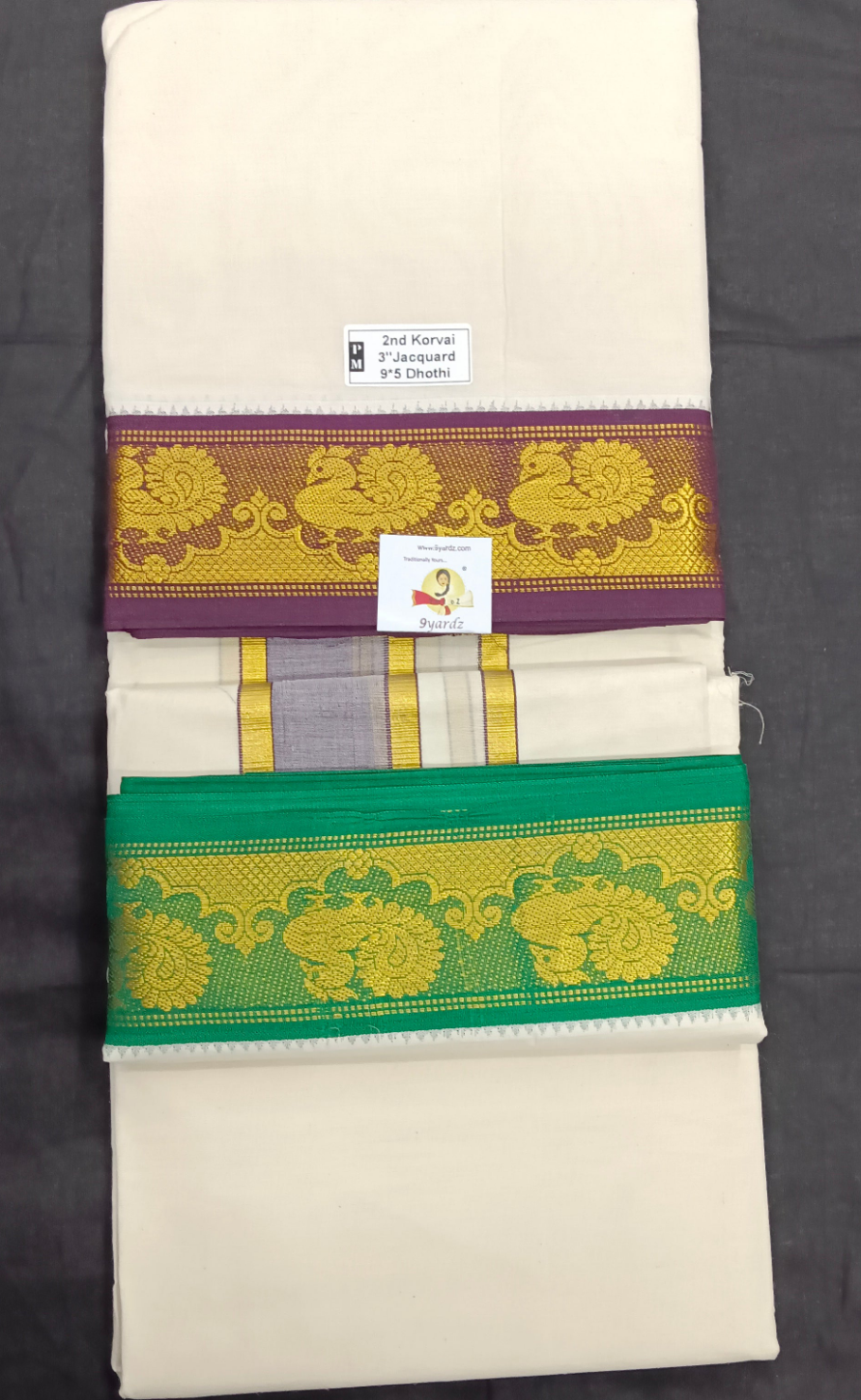 Pure cotton Muhurtham dhoti 9*5