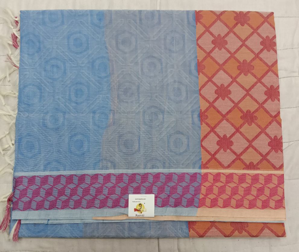Rich Cotton Embossed sarees