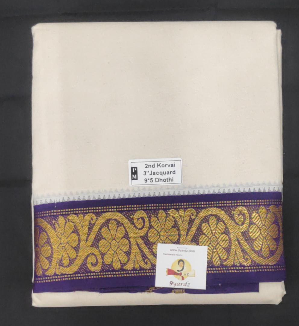 Pure cotton Muhurtham dhoti 9*5