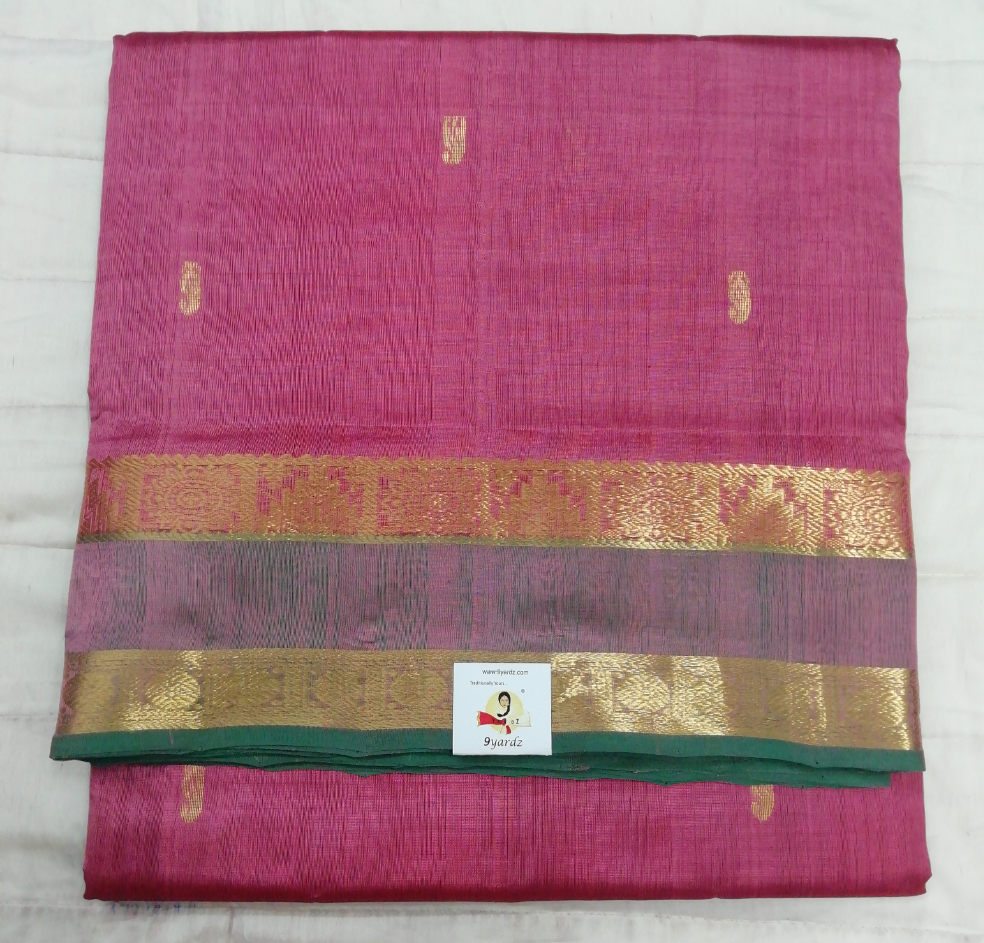 Pure silk cotton, rettai pet with butta-10 yards madisar