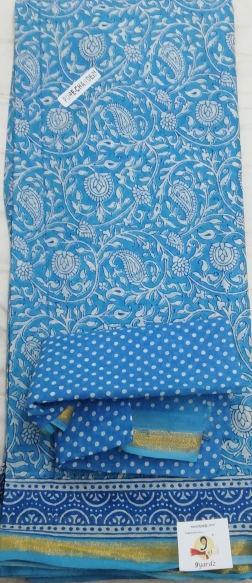 Chanderi cotton 6 yards