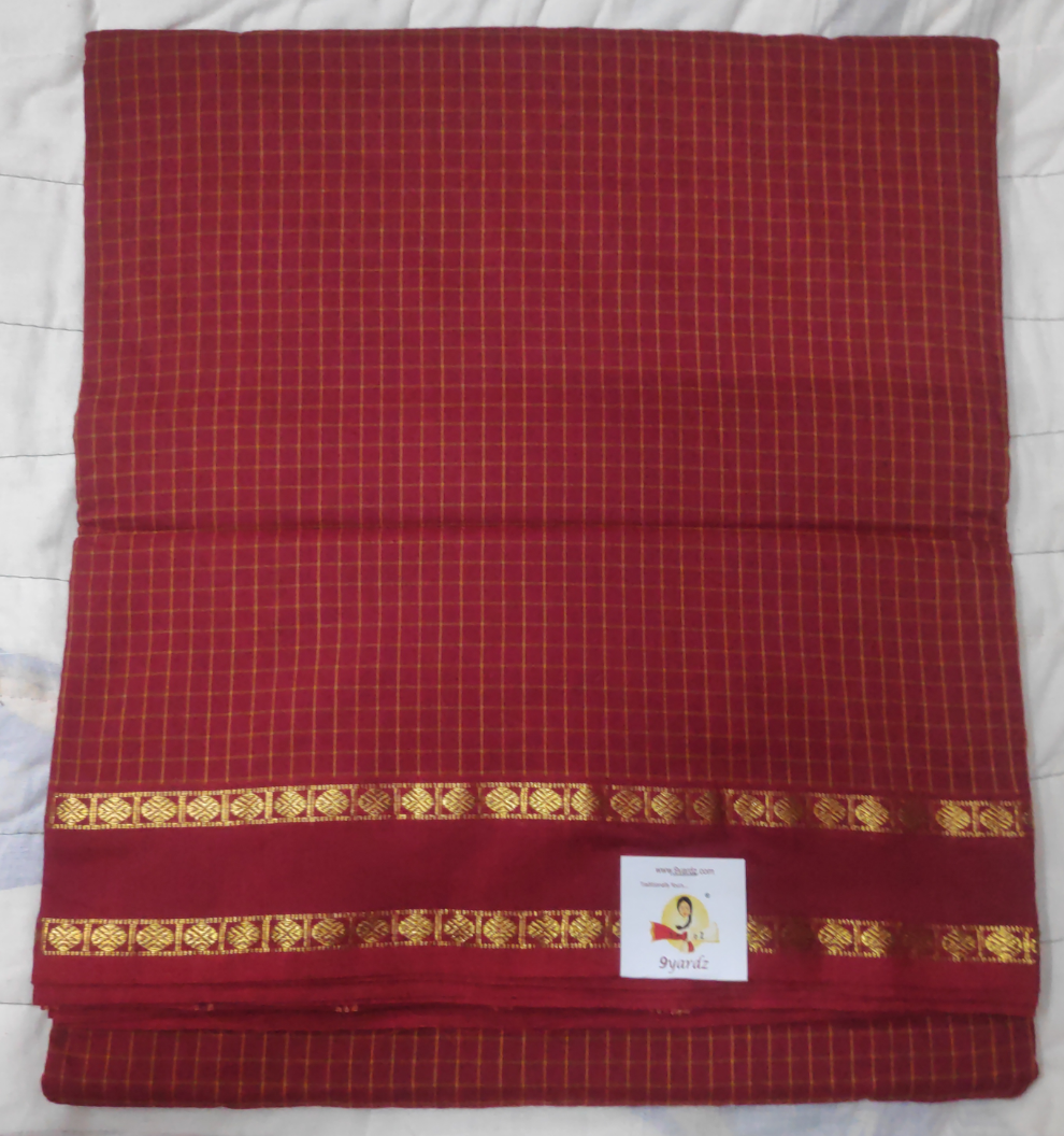 Kalyani Cotton checked  9.5 yards