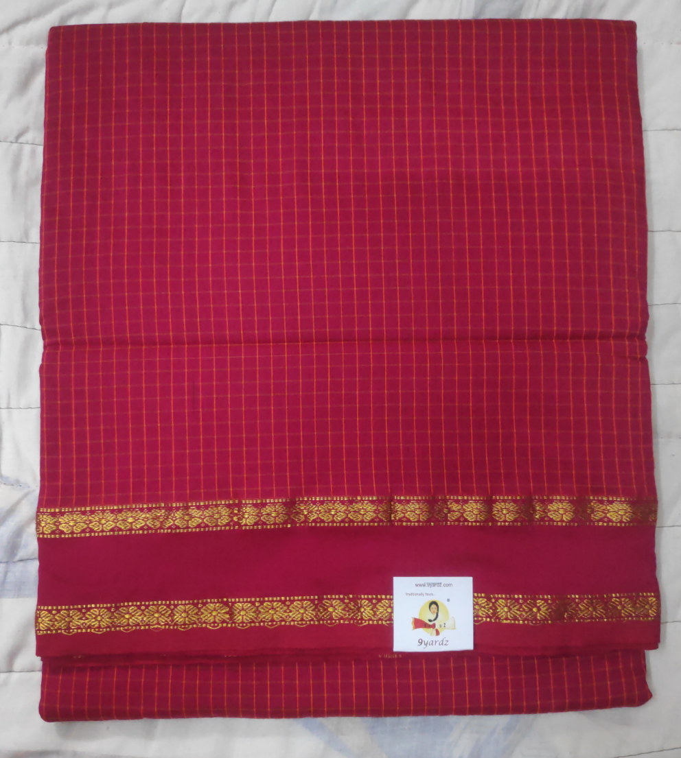 Kalyani Cotton checked  9.5 yards