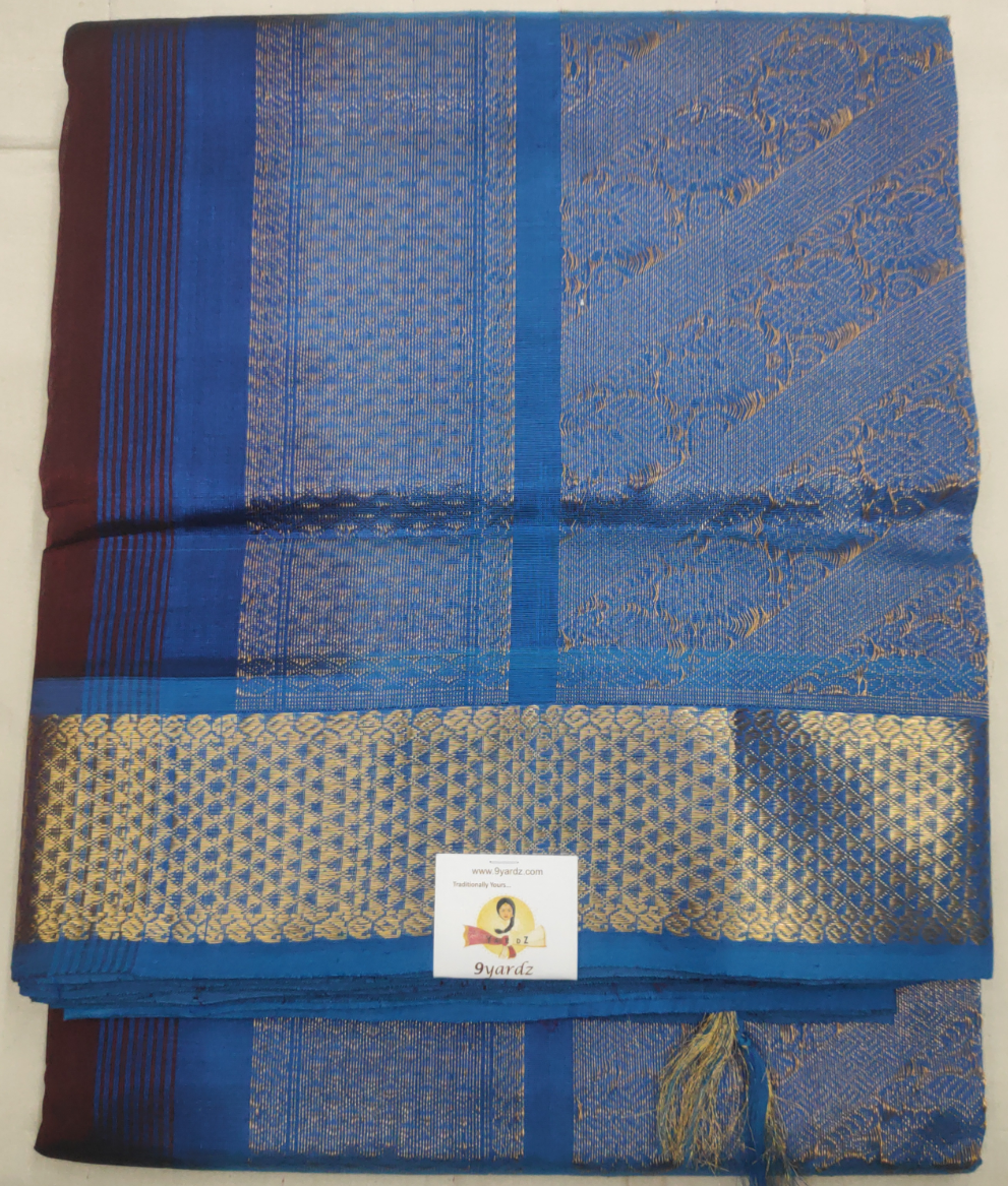 Pure silk cotton- Reverse Pallu- Semi Korvai