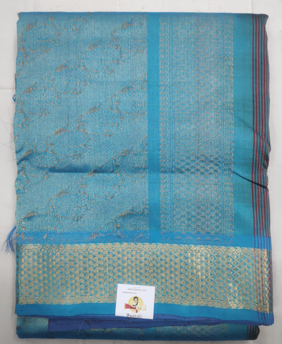 Pure silk cotton- Reverse Pallu- Semi Korvai