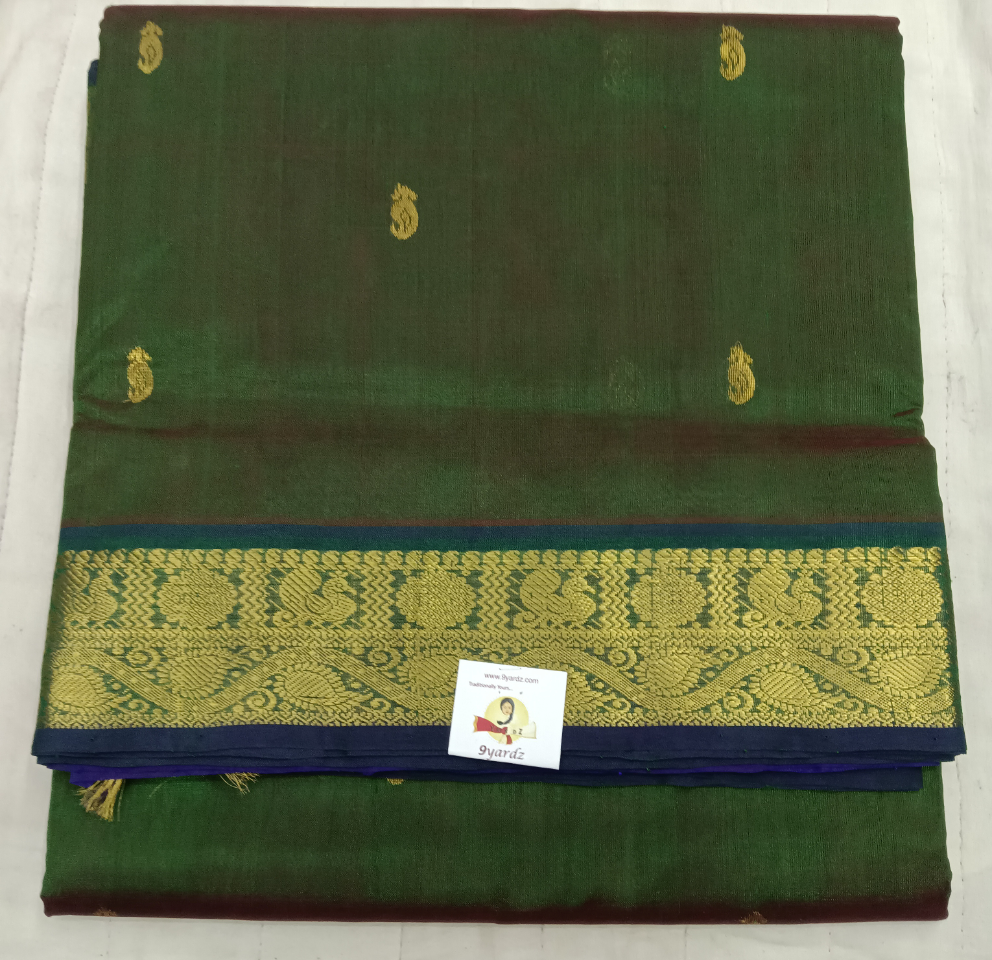 Pure silk cotton with butta -10 yards madisar