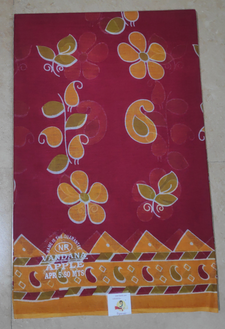 Cotton printed saree