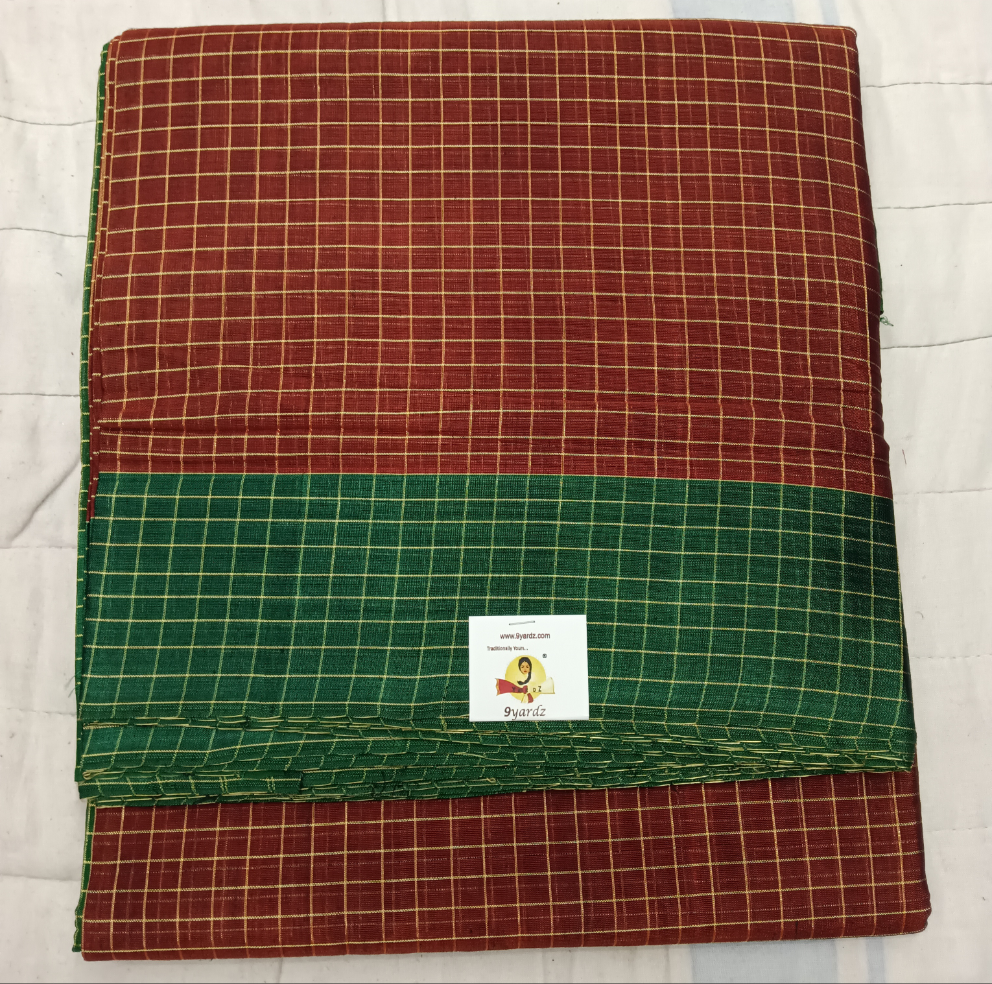 Devendra Small Zari checked  10.5 yards
