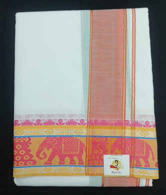 Cotton dhoti 9*5 thread jacquard border