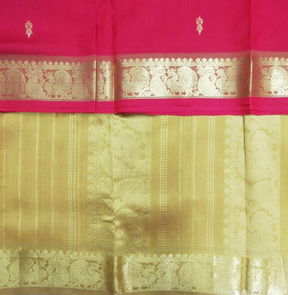 Pure silk cotton with butta -10 yards madisar