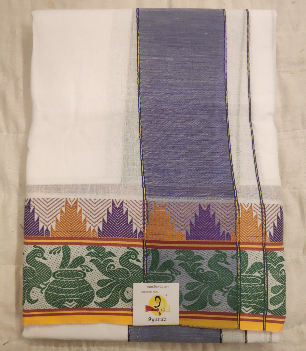 Cotton dhoti 9*5 thread jacquard border