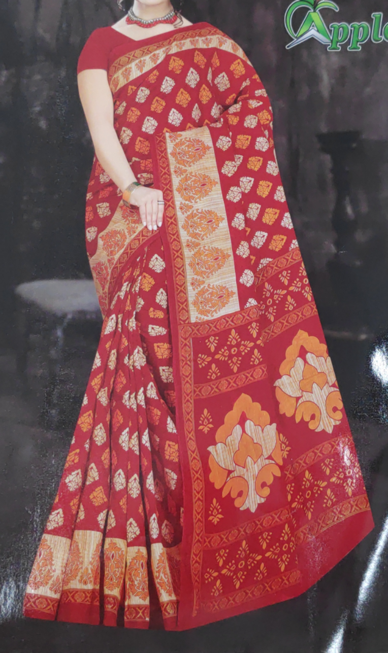 Cotton printed saree