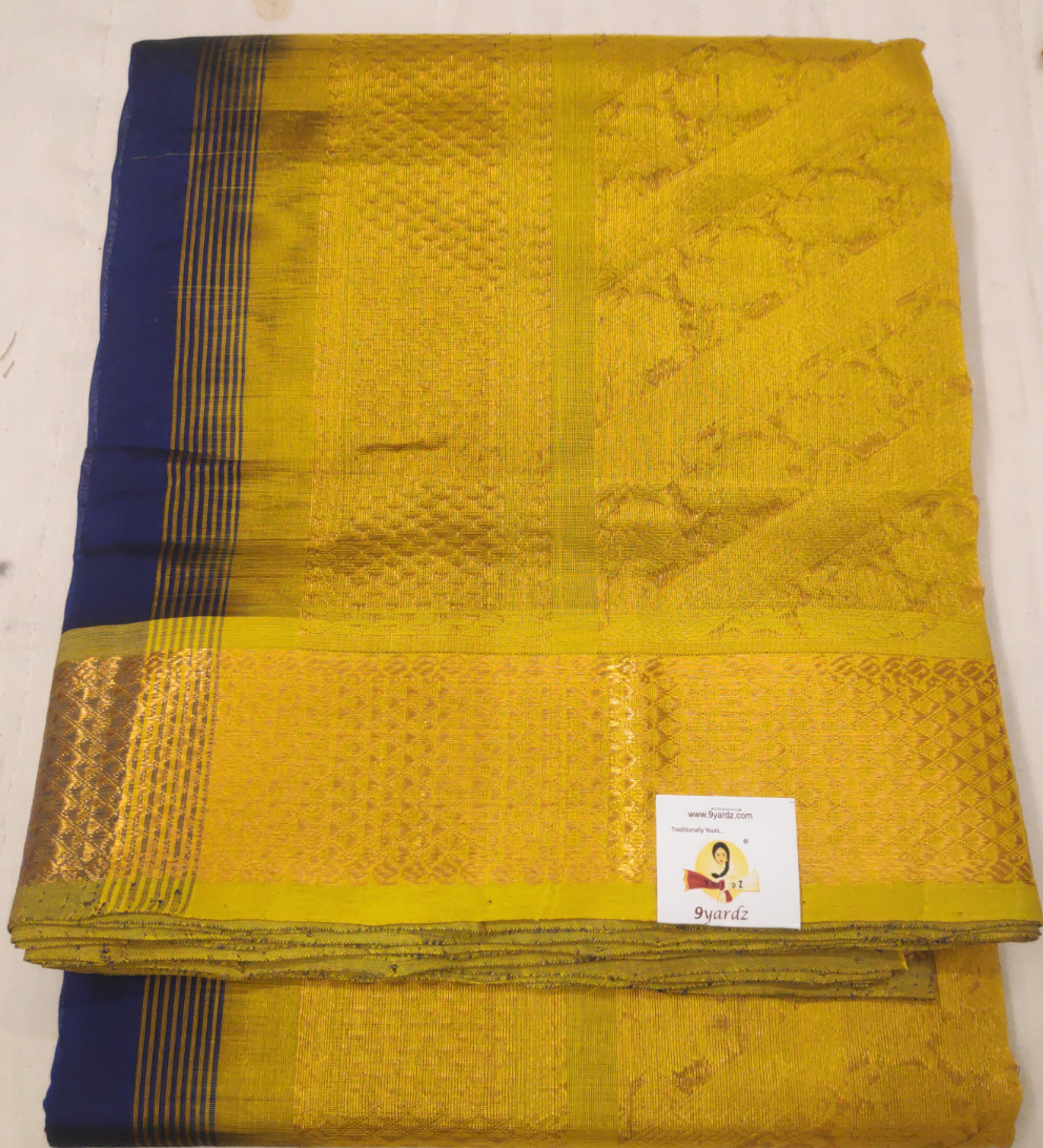 Pure silk cotton- Reverse Pallu- Semi Korvai