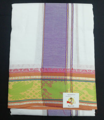 Cotton dhoti 9*5 thread jacquard border