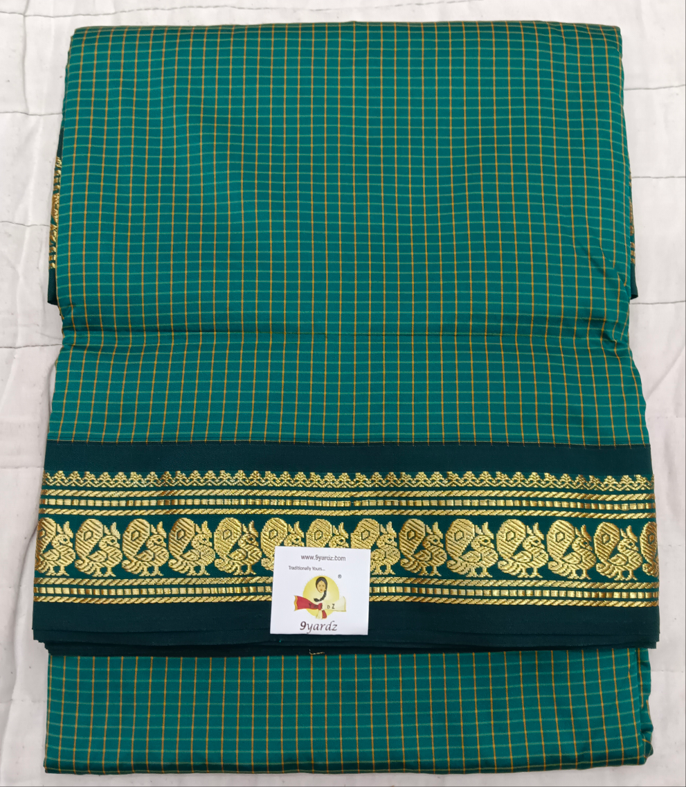Poly silk 9.5yards checked madisar