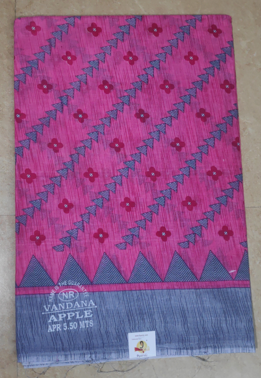 Cotton printed saree