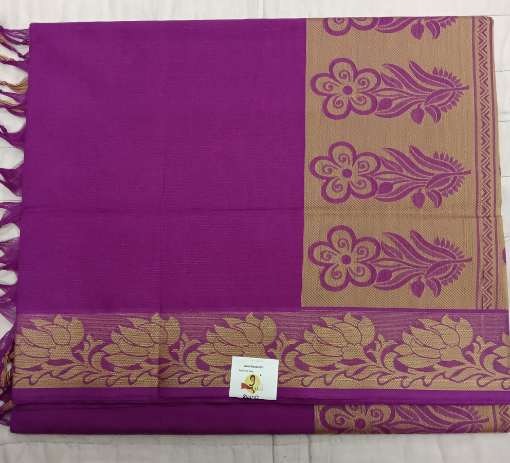 Rich Cotton Embossed sarees