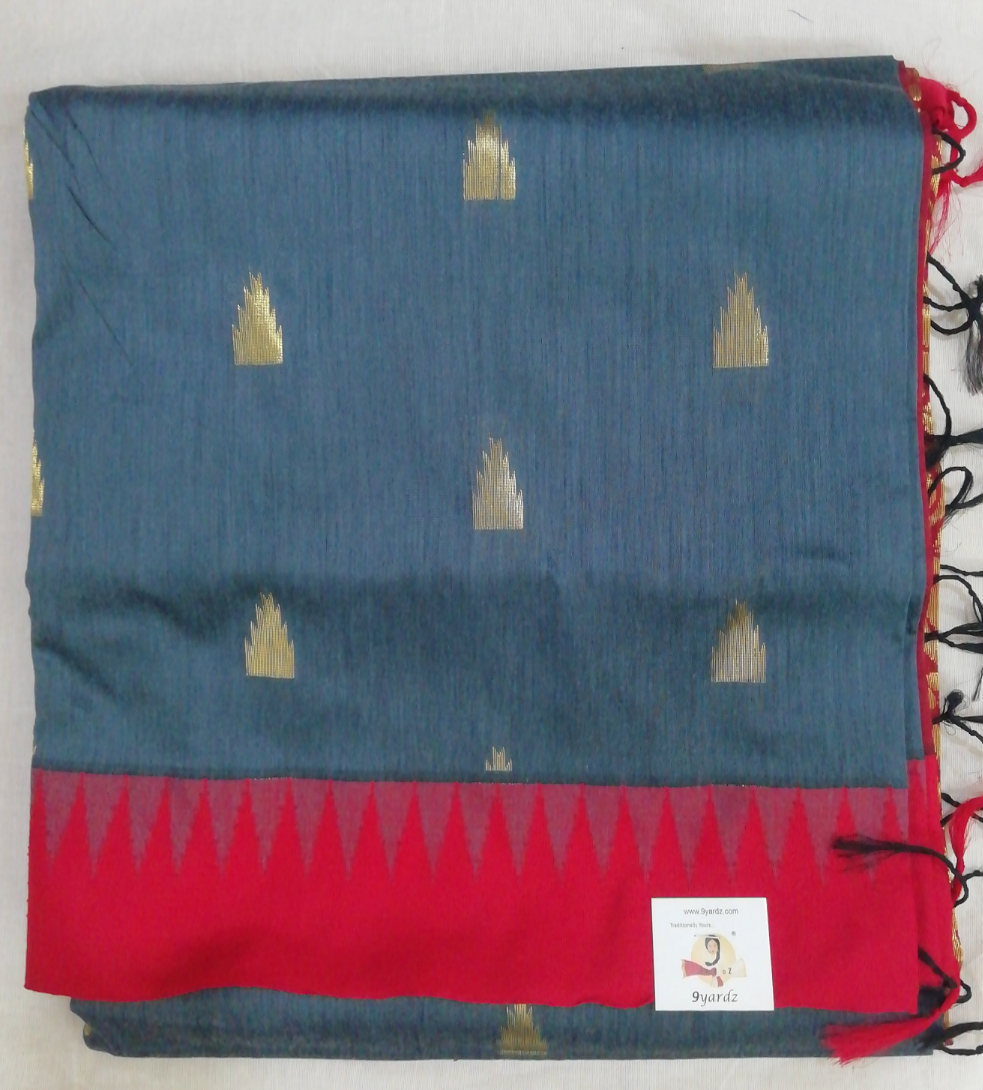 Kalyani cotton Golden zari 6yardz
