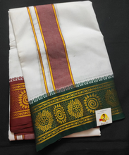 Load image into Gallery viewer, Cotton Dhothi jacquard border 9*5