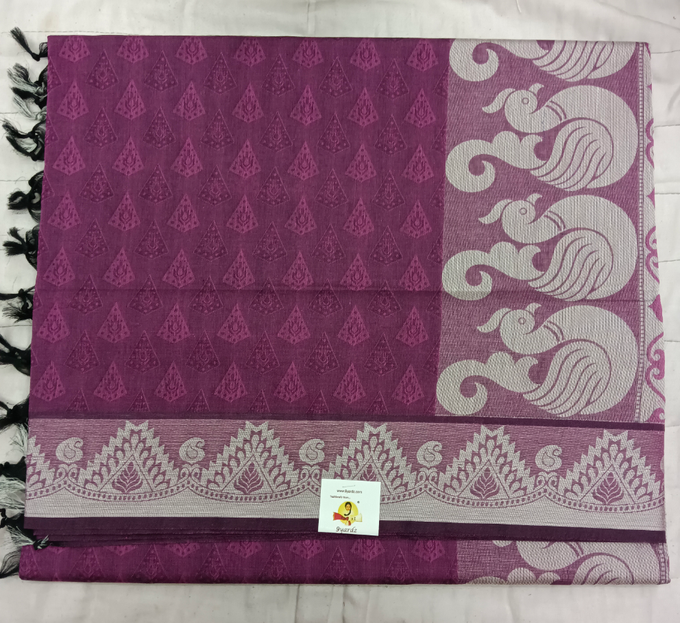 Rich Cotton Embossed sarees