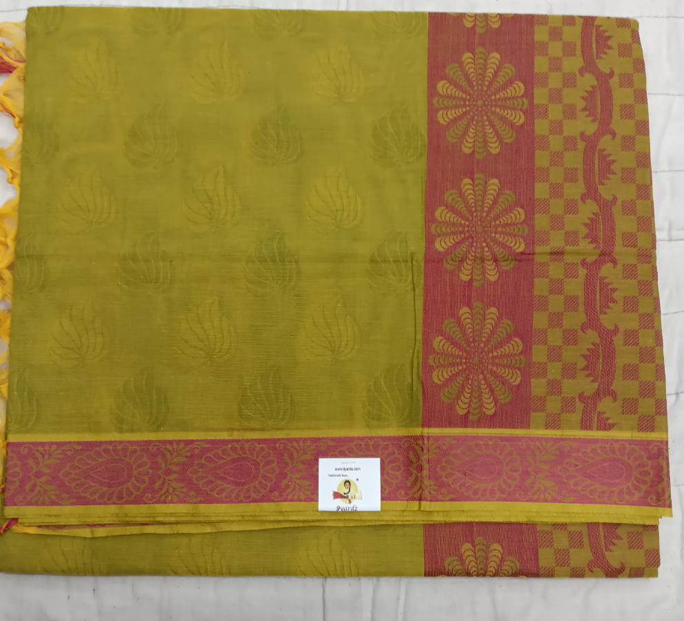 Rich Cotton Embossed sarees