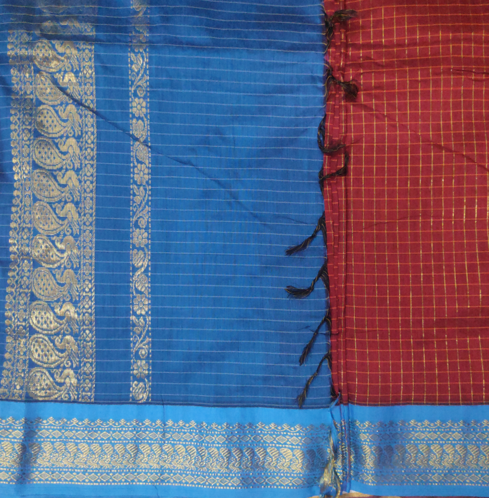 Kalyani Cotton checked  9.5 yards