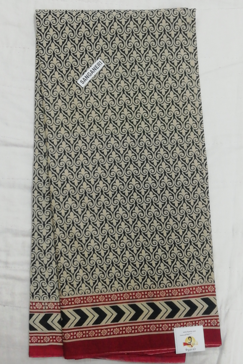 Sanganeri  cotton 6 yards
