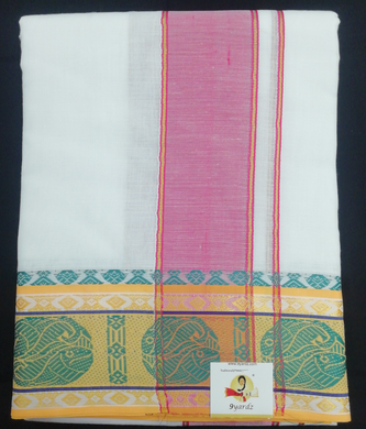 Cotton dhoti 9*5 thread jacquard border