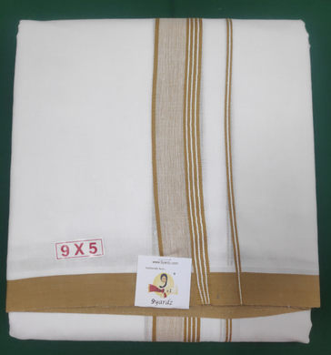 Cotton Dhothi Bleached 9*5