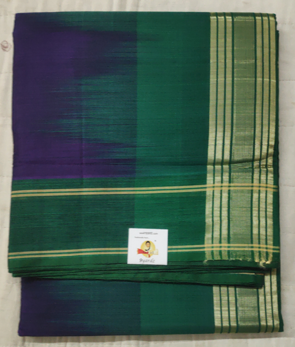 Devendra 10 yards contrast pallu and border