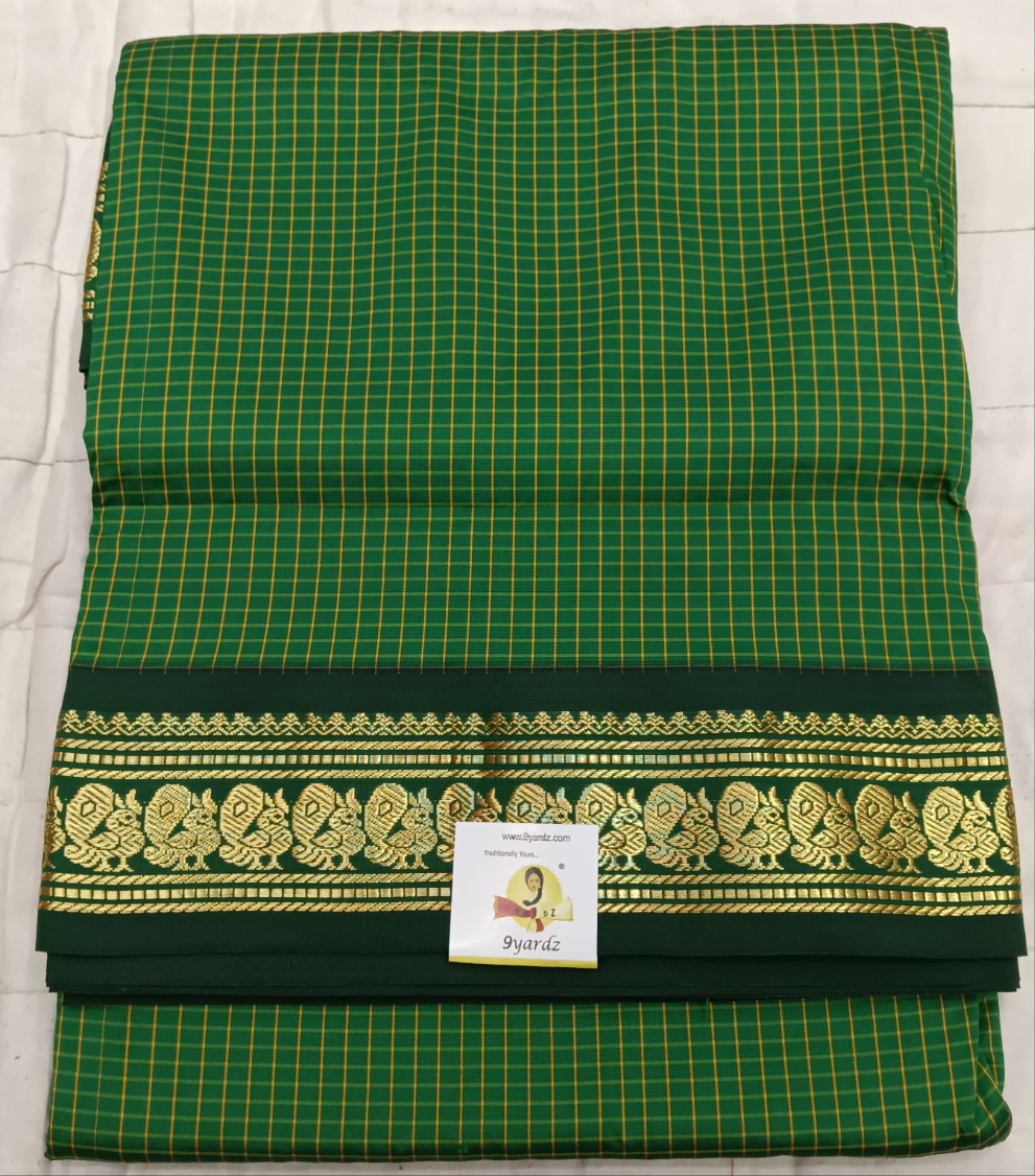 Poly silk 9.5yards checked madisar