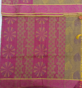 Rich Cotton Embossed sarees