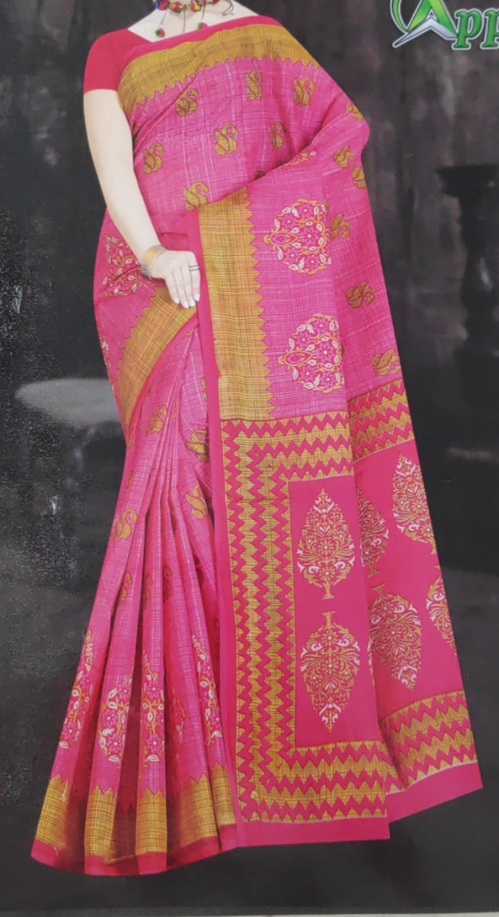 Cotton printed saree