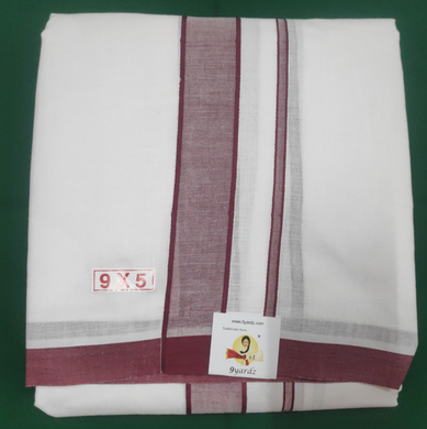 Cotton Dhothi Bleached 9*5