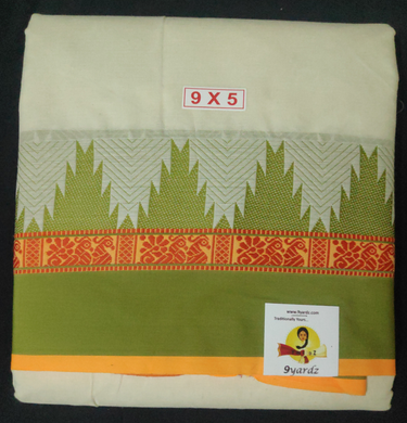 Cotton Dhothi jacquard border 9*5