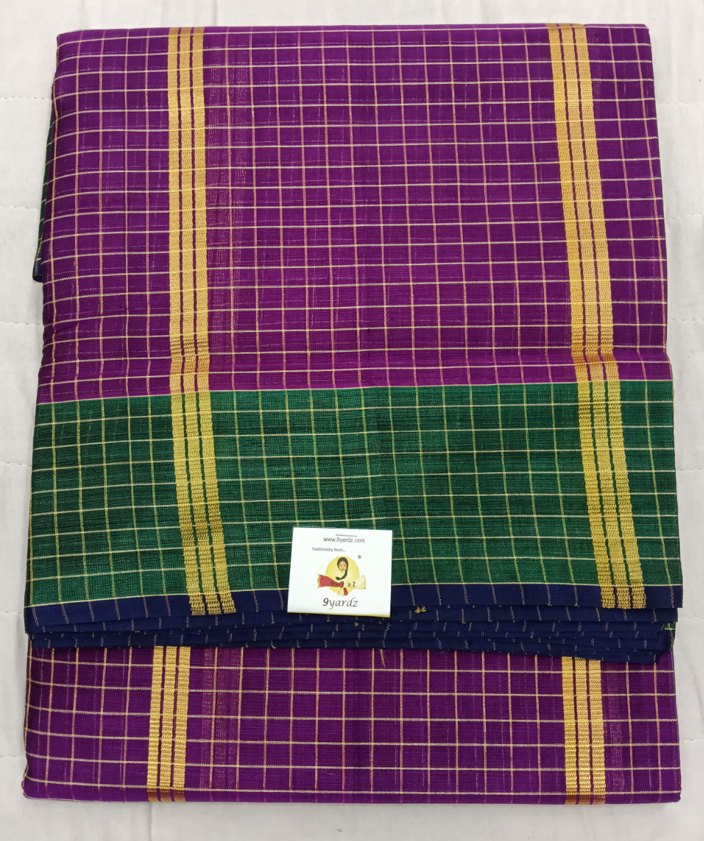 Devendra Small Zari checked  10 yards