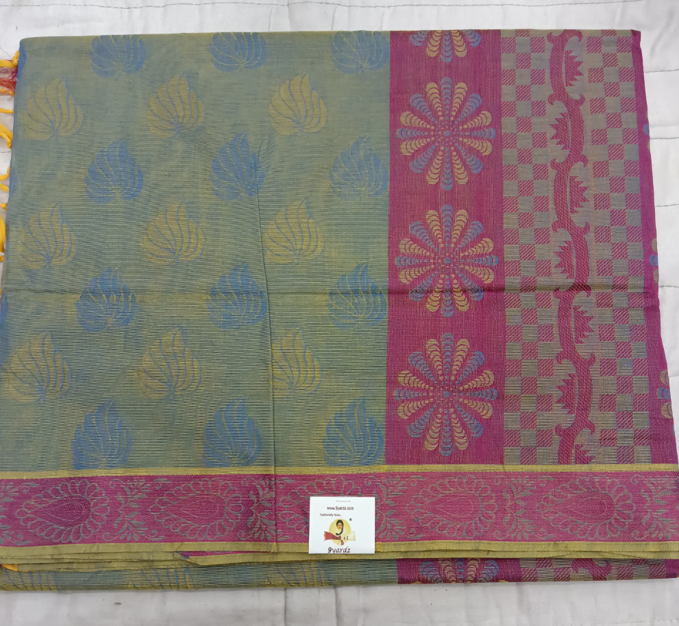 Rich Cotton Embossed sarees