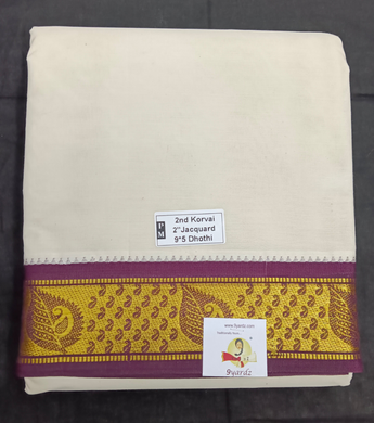 Pure cotton Muhurtham dhoti 9*5