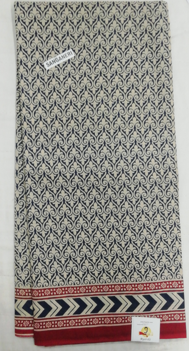 Sanganeri  cotton 6 yards