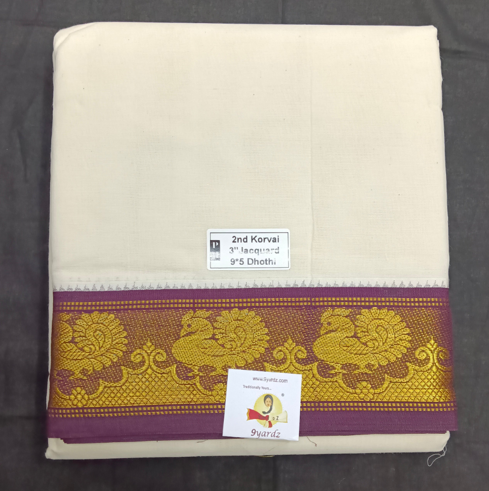 Pure cotton Muhurtham dhoti 9*5